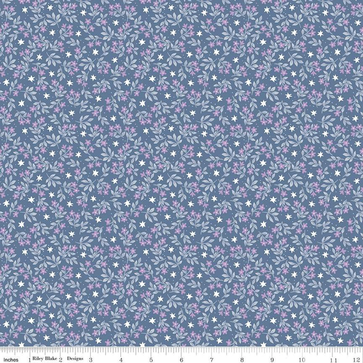 Jasmine Stars in Denim from the Twinkle Little Star Collection - Riley Blake Designs