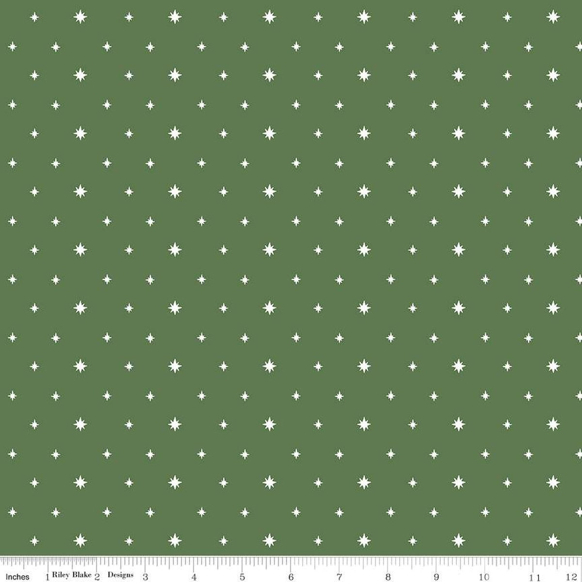 Charming Christmas-Stars in Green from Riley Blake Designs