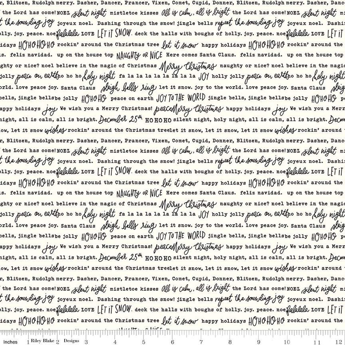 Charming Christmas-Words in Cloud from Riley Blake Designs