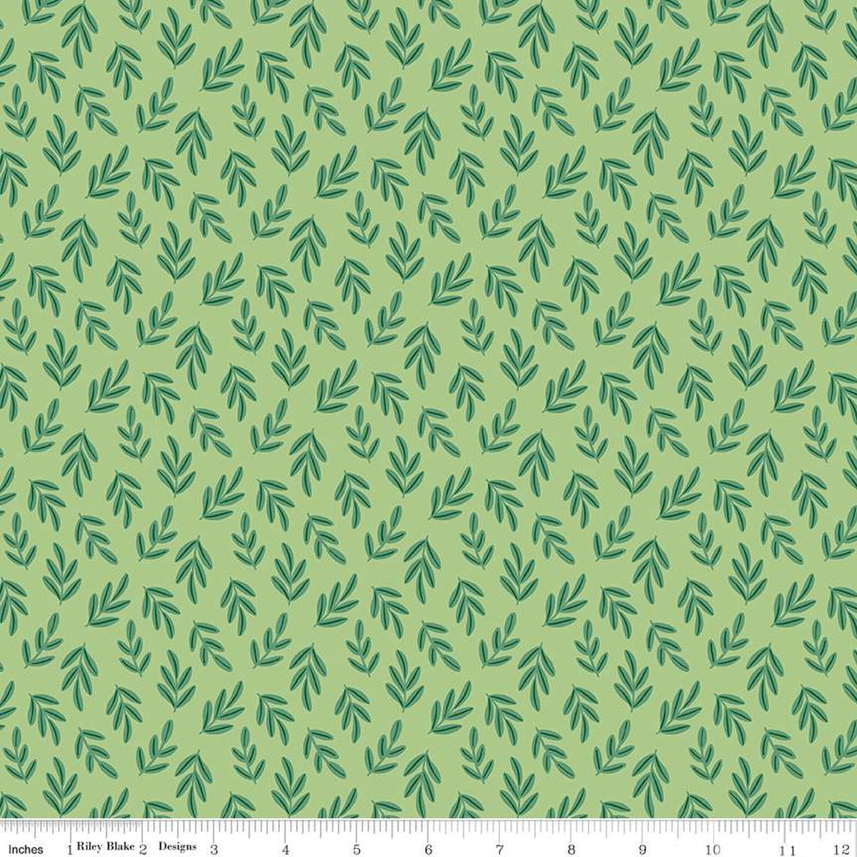 Branchy Bliss in Green from the Two by Two Collection - Riley Blake Fabrics