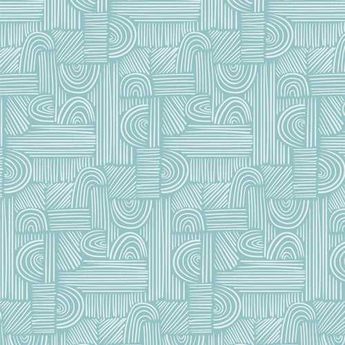 Moment of Zen in Aqua from The Cur8tor Botanica Collection - AGF Fabrics