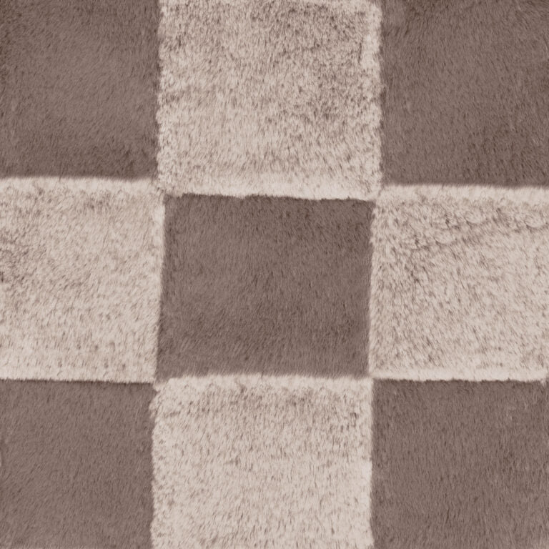 Minky -Discontinued- Checkers FOSSIL Luxe Snuggle From EZ Fabric