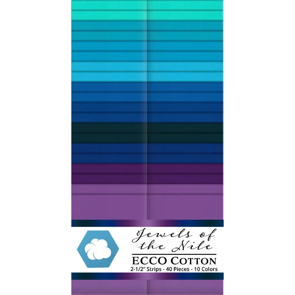Jelly Roll - Jewels of the Nile Strip Pack - 40 pieces of 2.5"x44" Strips