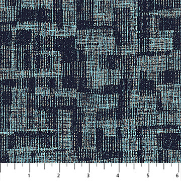 Flannel - Urban Oasis in Black & Teal from Northcott Fabrics