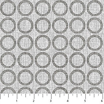 Flannel - Urban Oasis Circles in Light Gray from Northcott Fabrics