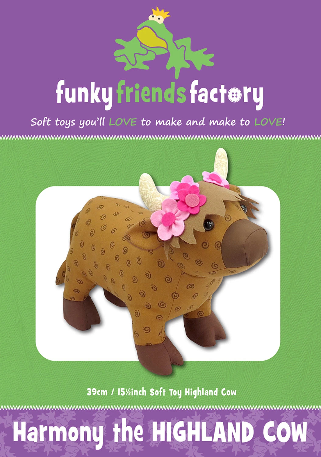 Funky Friends Pattern - Harmony The Highland Cow