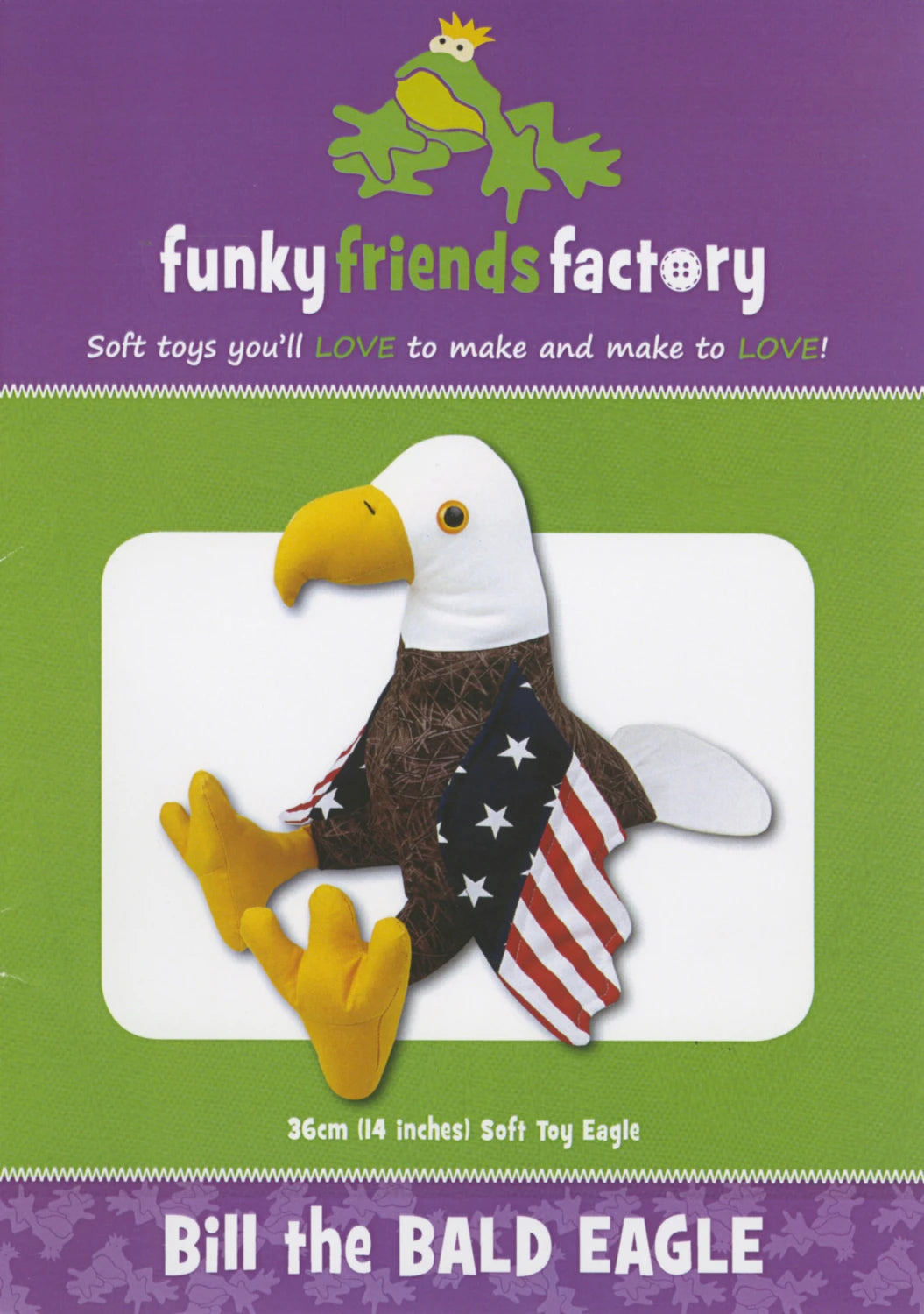 Funky Friends Pattern - Bill The Bald Eagle Pattern