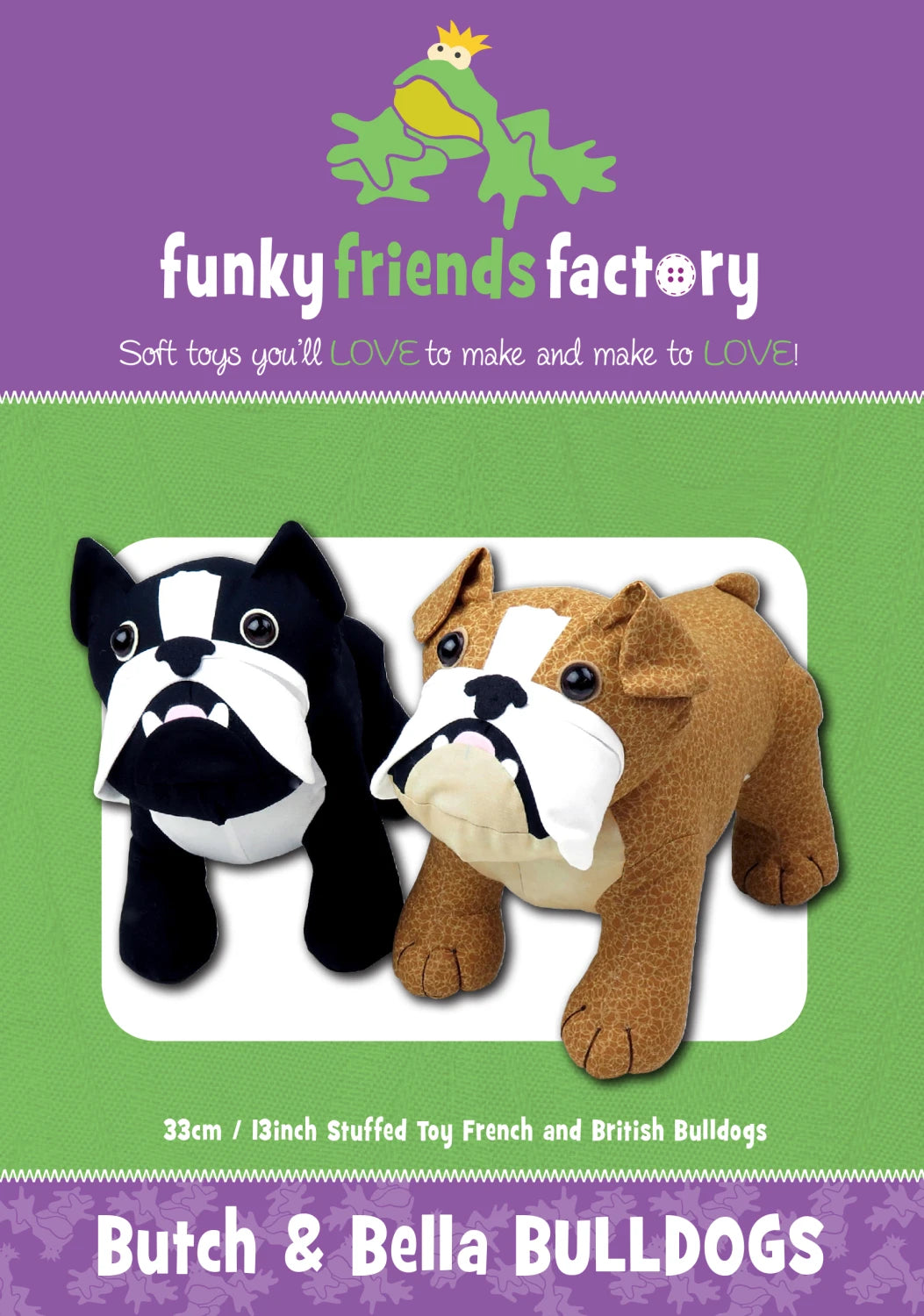 Funky Friends Pattern - Butch & Bella Bulldogs