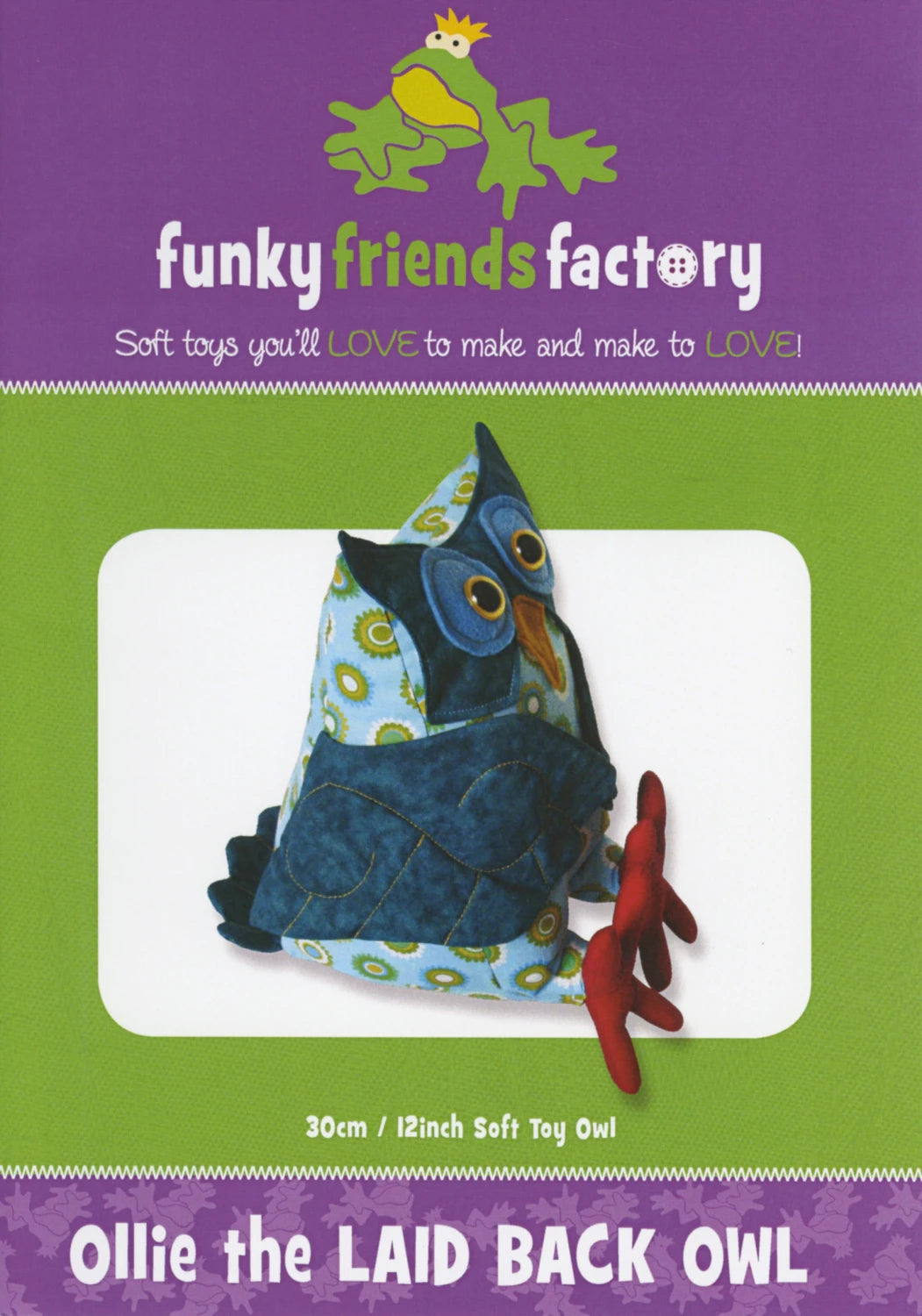 Funky Friends Pattern - Ollie The Laid Back Owl