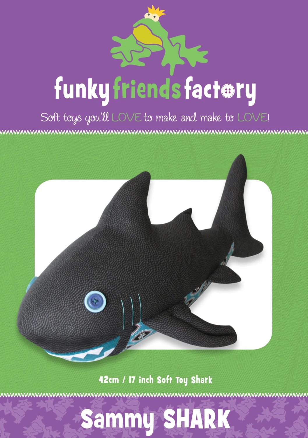 Funky Friends Pattern - Sammy Shark