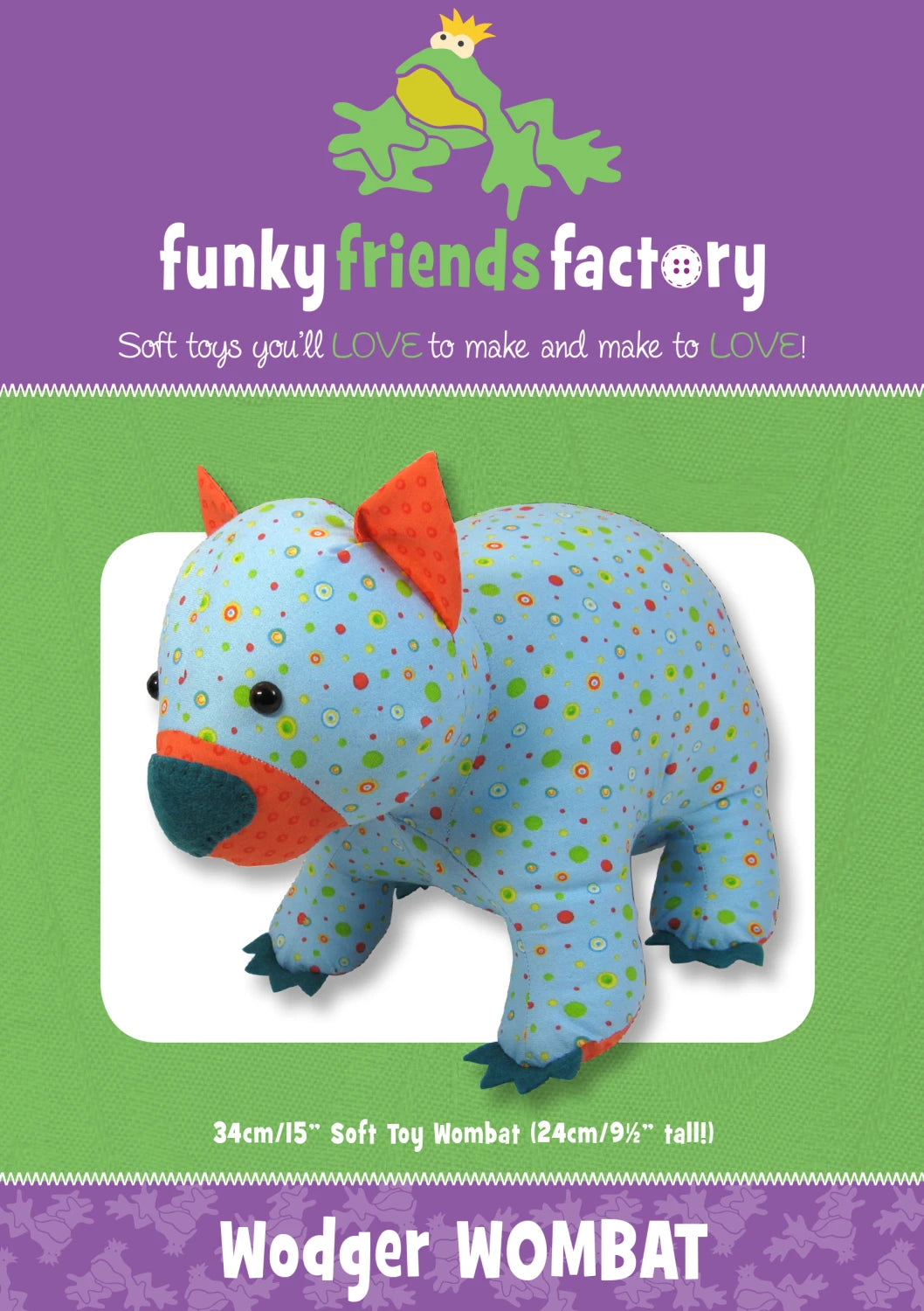 Funky Friends Pattern - Wodger Wombat