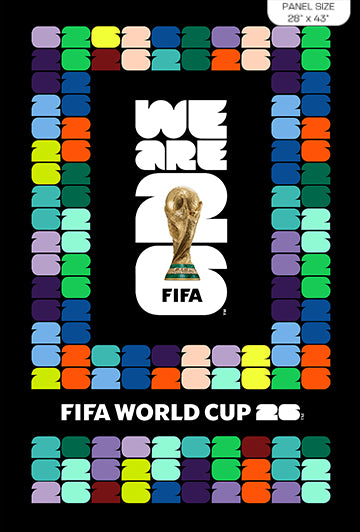 "FIFA - We Are 26" 28"x43" Panel from the FIFA World Cup 26 Collection - Northcott Fabrics