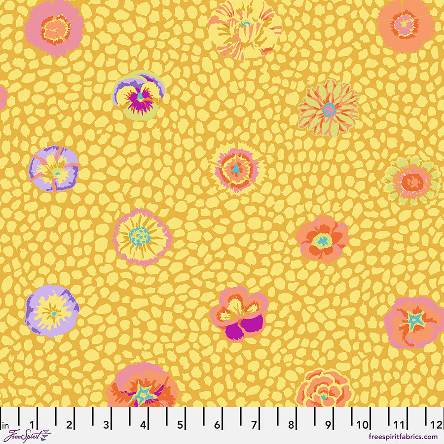 Kaffe Fassett Fabrics - Guinea Flower - Gold From FreeSpirit Fabrics
