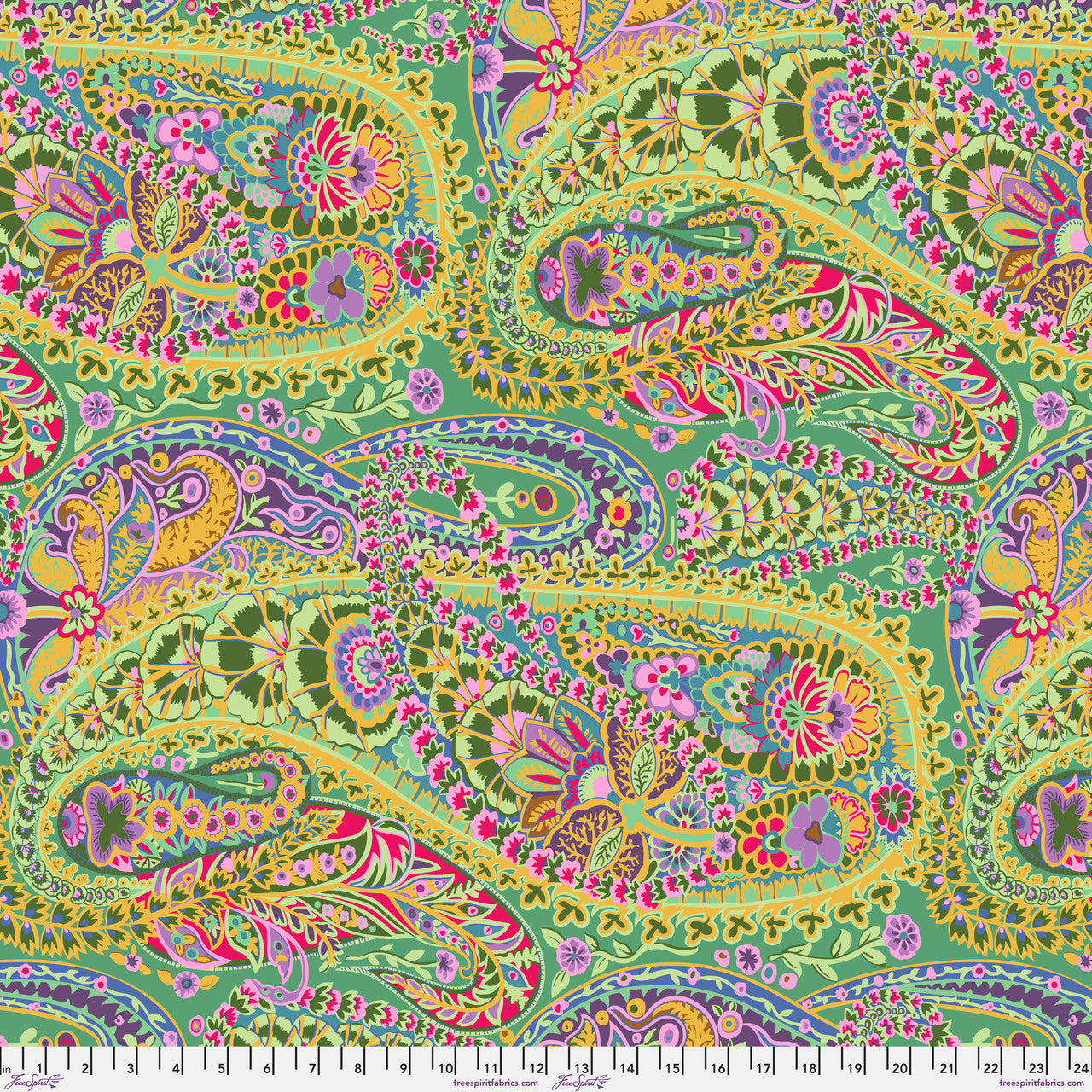 Kaffe Fassett Fabrics - Paisley Jungle - Green From FreeSpirit Fabrics