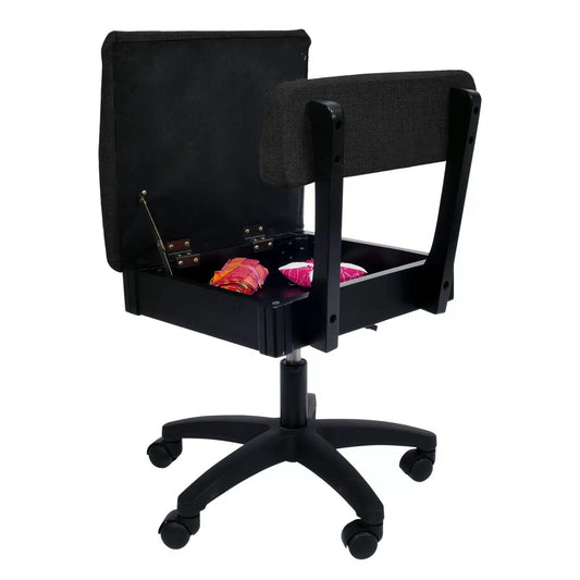 Baroness Black Hydraulic Sewing Chair from Arrow Sewing Chairs