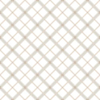 Kimberbell Basics Cream / Beige Plaid from Maywood Studios