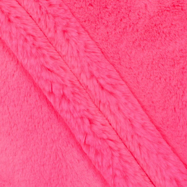 Minky -Lux Snuggle Neon Baby Whispy NEON PINK From EZ Fabric