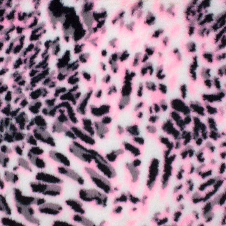Minky -Lux Snuggle Neon Lynx Kodi NEON PINK From EZ Fabric