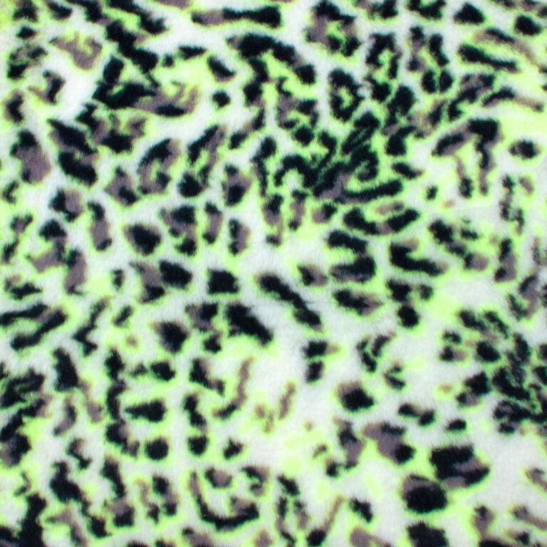 Minky -Lux Snuggle Neon Lynx Kodi NEON YELLOW From EZ Fabric