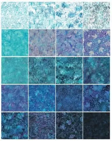 Jelly Roll - Autumn Twilight from Island Batiks - 40 Strips 2.5"x44"