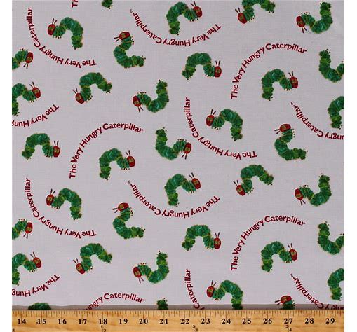 Small Hungry Caterpillar with TITLE from The Very Hungry Caterpillar Collection by Eric Carle from Andover Fabrics