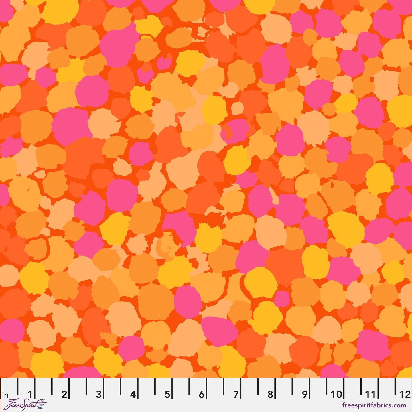 Kaffe Fassett Fabrics - Reflections - Orange From FreeSpirit Fabrics