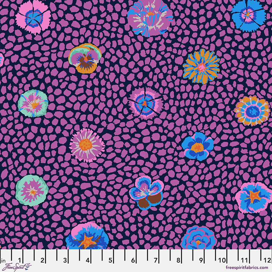 Kaffe Fassett Fabrics - Guinea Flower - Purple From FreeSpirit Fabrics