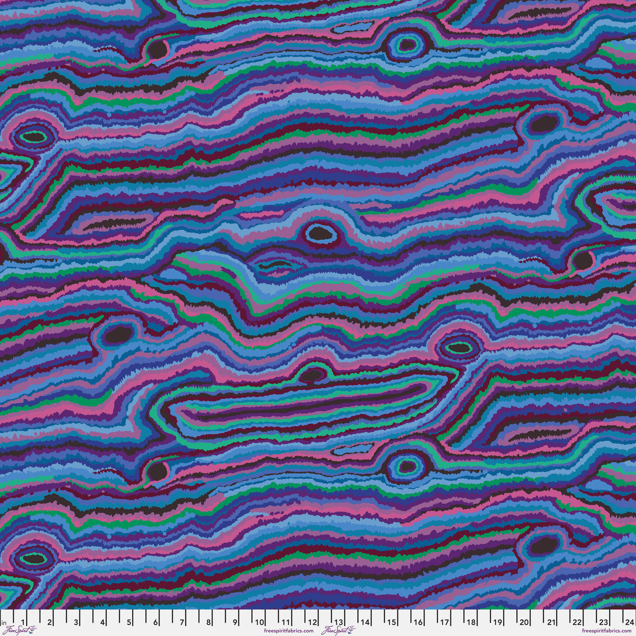 Kaffe Fassett Fabrics - Jupiter - Blue From FreeSpirit Fabrics