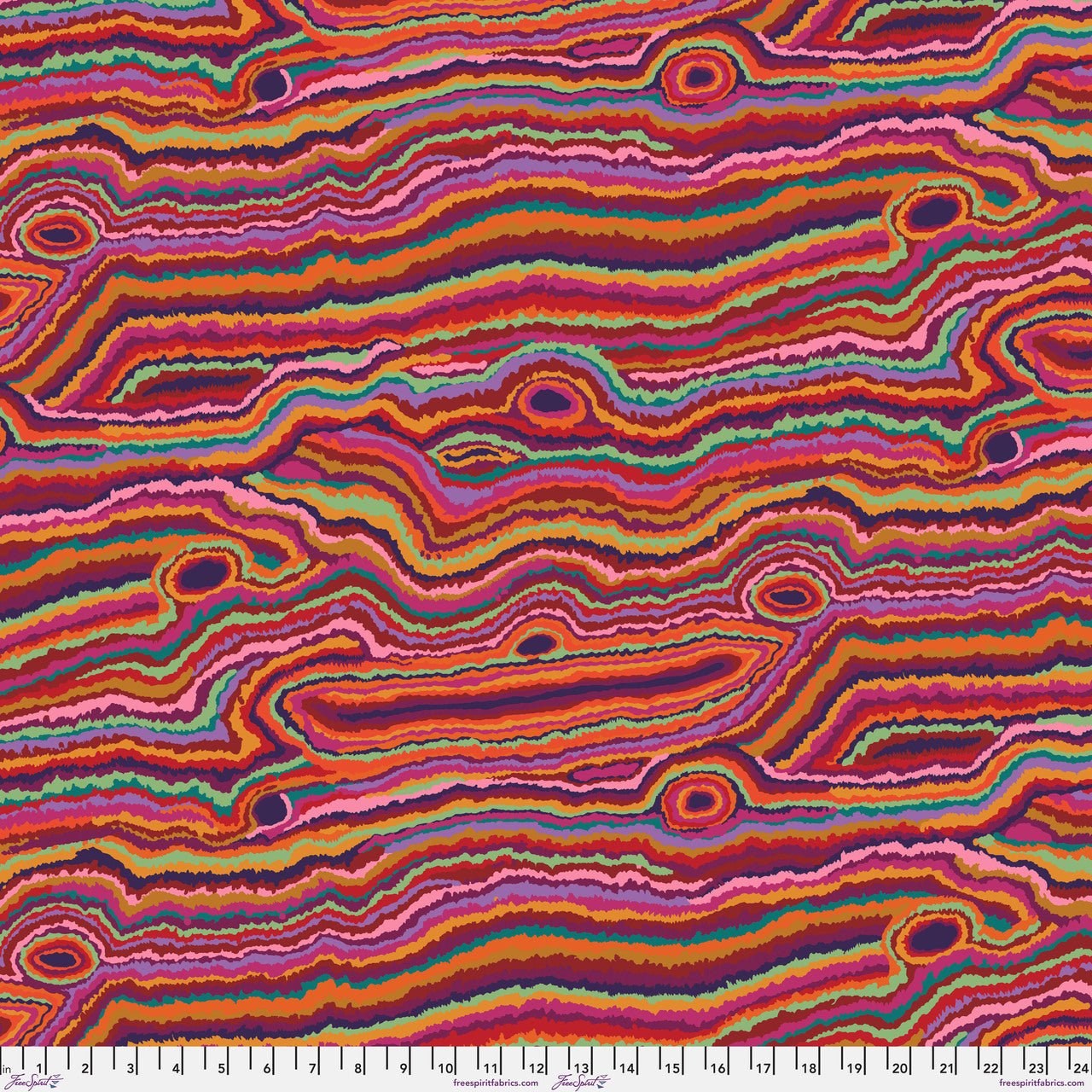 Kaffe Fassett Fabrics - Jupiter - Red From FreeSpirit Fabrics