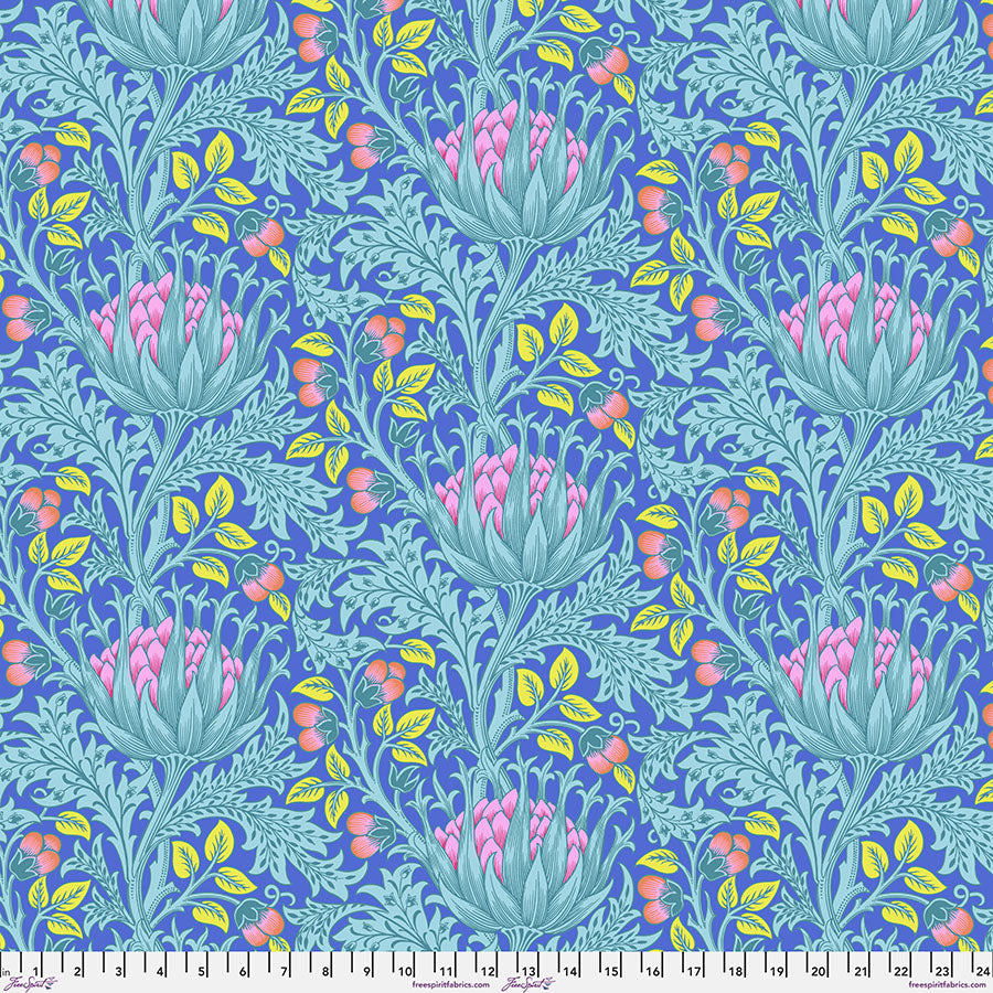 Artichoke - Blue From Kaffe x Morris & Co. Collaboration From FreeSpirit Fabrics