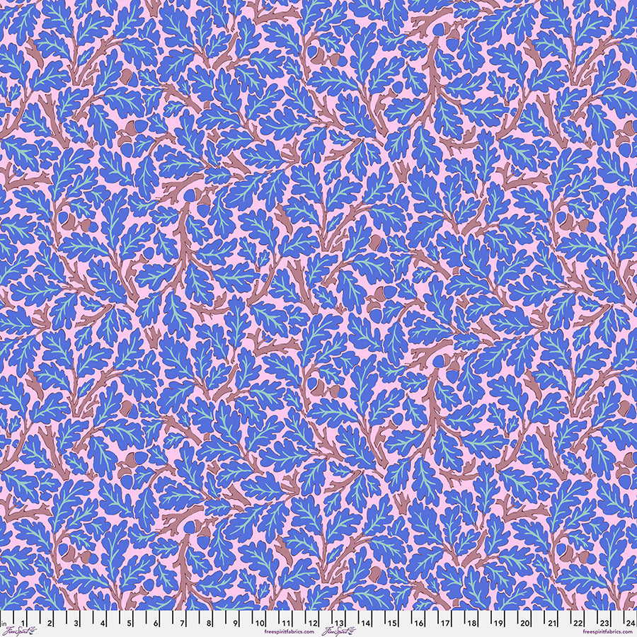 Oak - Blue From Kaffe x Morris & Co. Collaboration From FreeSpirit Fabrics