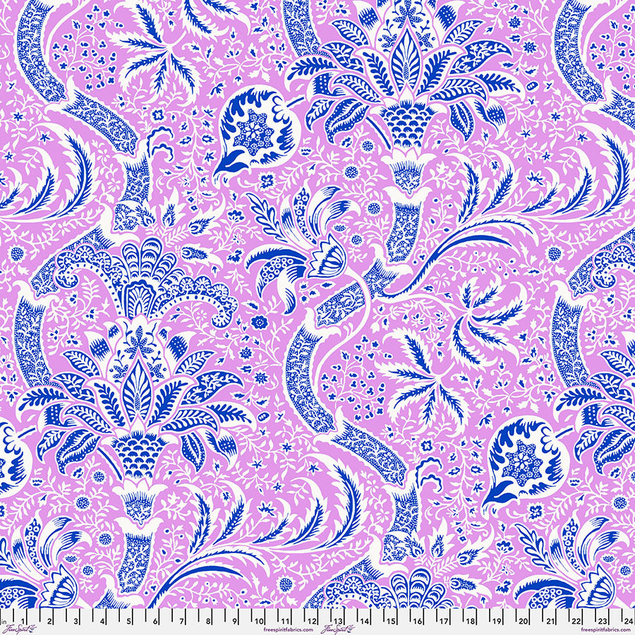 Indian - Pink From Kaffe x Morris & Co. Collaboration From FreeSpirit Fabrics