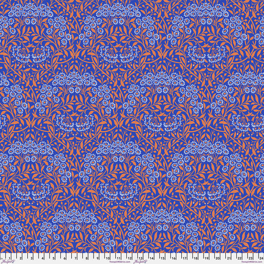 Michaelmas Daisy - Cobalt From Kaffe x Morris & Co. Collaboration From FreeSpirit Fabrics