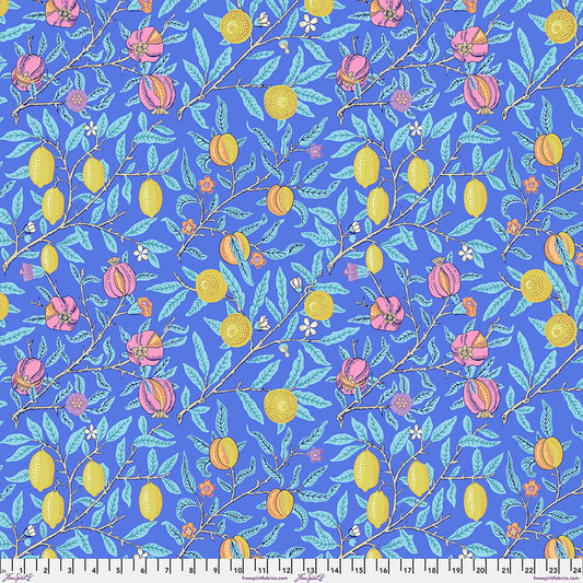 Fruit - Cobalt From Kaffe x Morris & Co. Collaboration From FreeSpirit Fabrics