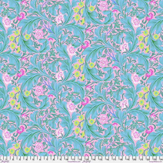 Leicester - Aqua From Kaffe x Morris & Co. Collaboration From FreeSpirit Fabrics