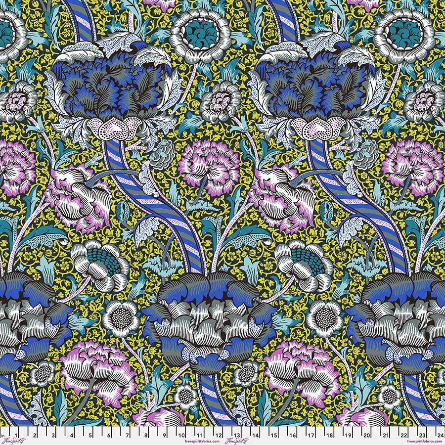 Wandle - Contrast From Kaffe x Morris & Co. Collaboration From FreeSpirit Fabrics