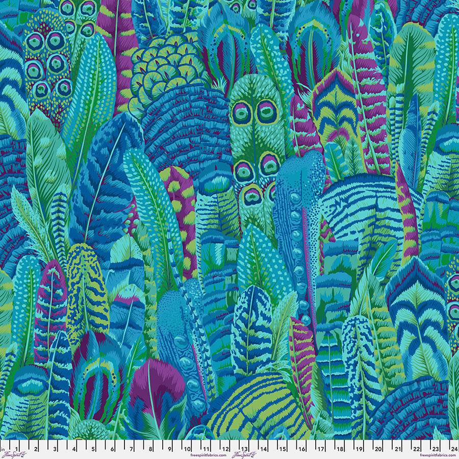 Kaffe Fassett Fabrics - Feathers - Green From FreeSpirit Fabrics