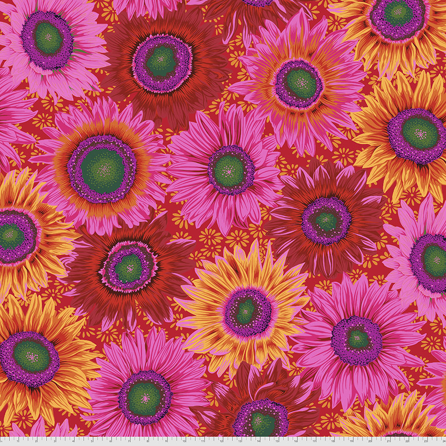 Kaffe Fassett - Van Gogh - Red By The Yard from FreeSpirit Fabrics