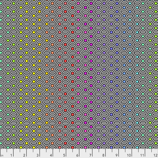 Tula Pink Ink Hexy Rainbow from True Colors Collection