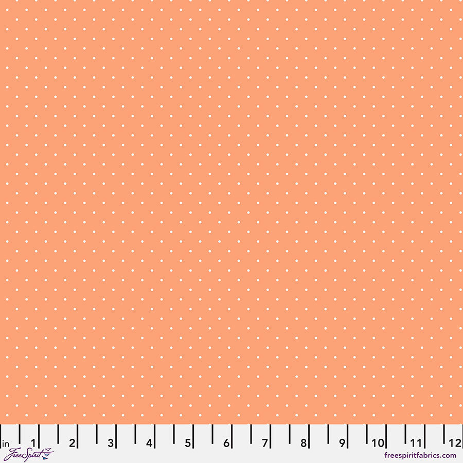 Tula Pink Peachy Tiny Dots from True Colors Collection