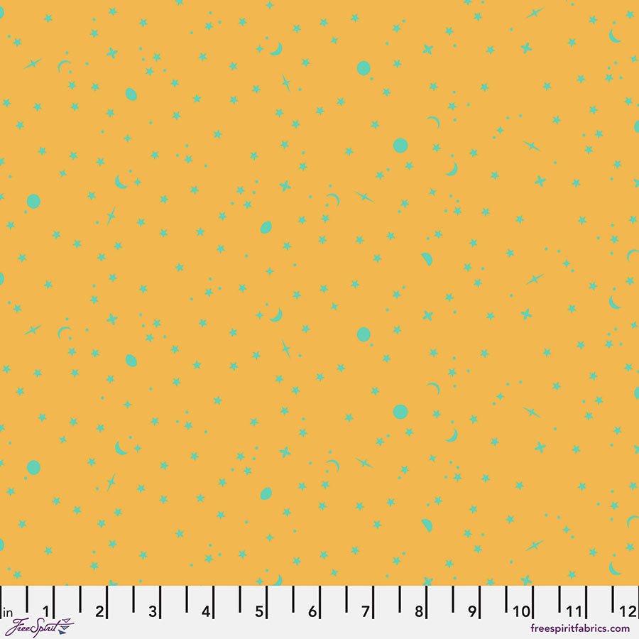Tula Pink Papaya Space Sprinkles from True Colors Collection