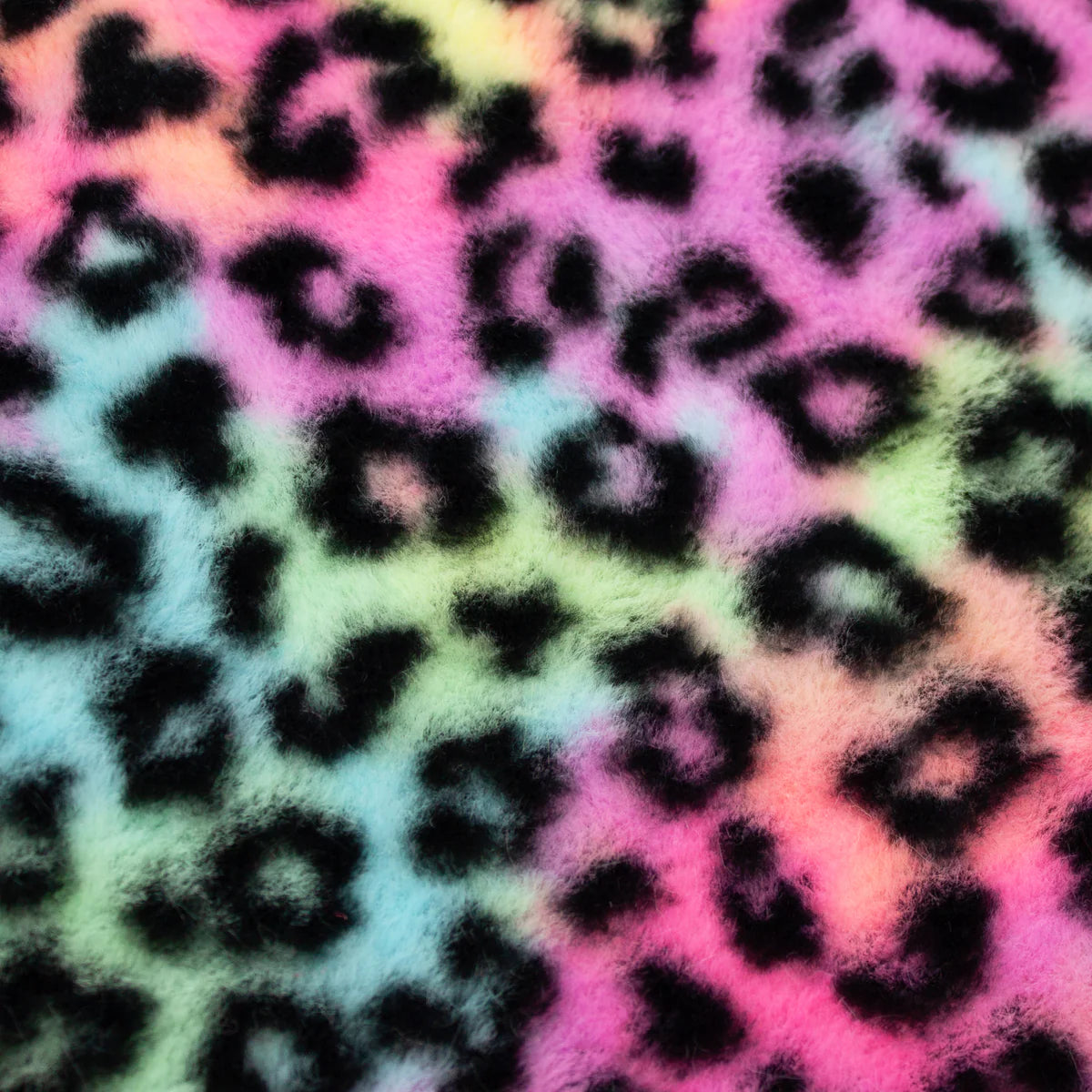 Minky -Lux Snuggle Rainbow Leopard From EZ Fabric
