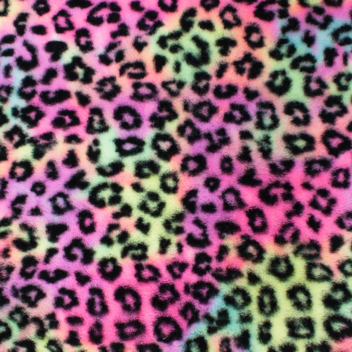 Minky -Lux Snuggle Rainbow Leopard From EZ Fabric