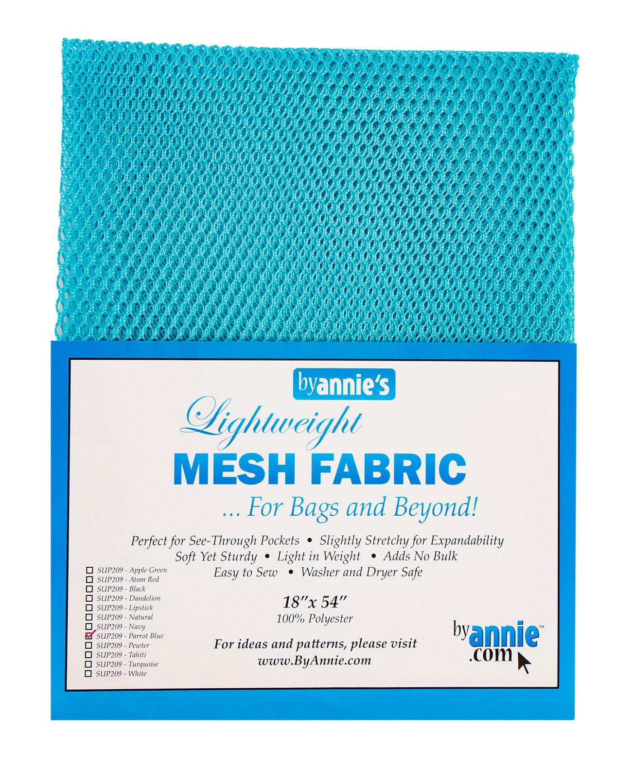 Parrot Blue ByAnnie 18"x54" Lite Weight MESH