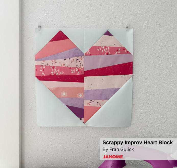 Janome CLUB Class - Make a Scrappy Improv Heart Block