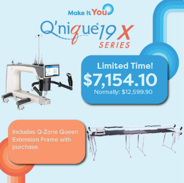 Q'nique 19X Elite Longarm With 10 Foot Queen Frame - Training included