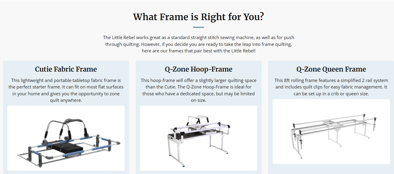 The Little Rebel from Grace Company - An all-in-one Quilting and Sewing Machine
