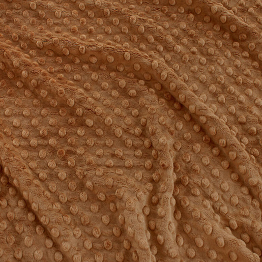MINKY- Dimple Dots CARAMEL from EZ Fabric