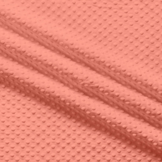 MINKY- Dimple Dots PEACH from EZ Fabric