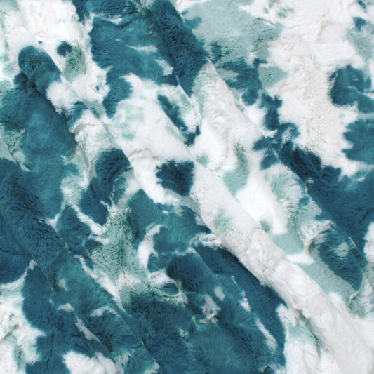 Minky -Lux Snuggle Spotted Appaloosa OCEANRAIN From EZ Fabric